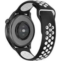 CaseOnline EBN Sport Rannekoru Huawei Watch 3 - Musta/valkoinen
