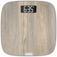 Tefal Origin PP1600, Sähkökäyttöinen henkilövaaka, 160 kg, 100 g, Puu, kg, Ovaali