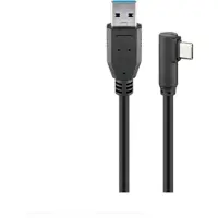Goobay USB-C-kaapeli 3m - USB-C/USB-A - musta - USB-C/USB-A - musta