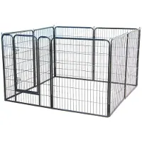 24hShop Koira-aitaus metallia 80x60cm 8 Osaa