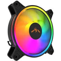 Dutzo KURA 120 ARGB Bundle Version - Yhdistettävissä vain -ohjaimen kanssa. - Kotelotuuletin - 120mm - Musta RGB LED valolla - 24 dBA