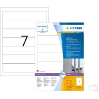 Herma 10140, Valkoinen, Pyöristetty suorakulmio, Irroitettava, Paperi, Matta, Laser/Inkjet