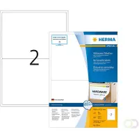 Herma 10314, Valkoinen, Pyöristetty suorakulmio, Irroitettava, Paperi, Matta, Laser/Inkjet