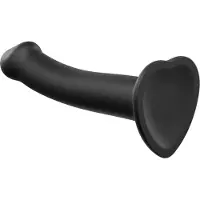 Strap-On-Me Dual Density Silicone Bendable Dildo, Musta &amp; L-koko