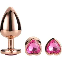 Dream Toys Gleaming Love Silver Plug Set anaalitappisarja Rose Gold Plug Set