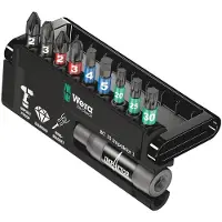 Wera Minikoon mac-tarvikesarjat WE05073980001; Hex1/4''; PH; PZ; TX; Hex; 10 kpl.; + pidike