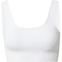 Aim'n White Ribbed Seamless Bra - White - S