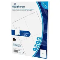 MediaRange MRINK143, Valkoinen, Kiinteä, 105 x 148, A4, Matta, Laser/Inkjet