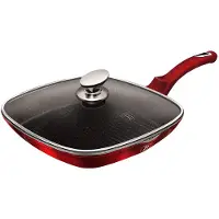 Berlinger Haus Pan GRANITE GRILL 28CM BERLINGER HAUS METALLIC LINE BURGUNDY BH-1613-N
