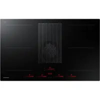Samsung NZ84T9747VK - Induktiokeittotaso - 4 levyä - Niche - leveys: 80,7 cm - syvyys: 49,2 cm - luokka A+ - musta, jossa on alaslasku poistoilmalla