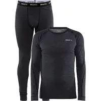 Craft Men's Core Wool Merino Set Black Melange Kerrasto setit XXL
