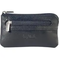 Tony Perotti Key Pouch With Zipper And Coin Pocket - Black - ONE SIZE