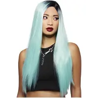 Smiffys Manic Panic Ombre Aqua Blue Wig