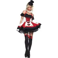 Morris Costumes Jokeri Pelikortti Naisten Deluxe Naamiaisasu - Small/Medium