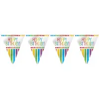 Unique Party Supplies Lippuviirinauha Happy Birthday Rainbow