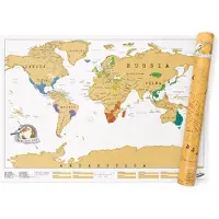 Adlibris Scratch Map World - Multi/patterned - ONE SIZE