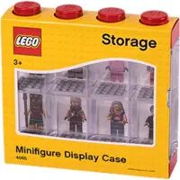 LEGO Minifigure Display Case 8 vitriini, punainen