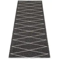 Pappelina Max Matto 70x400 Cm /vanilija - Kuviolliset matot Pvc Musta - MXX740