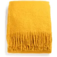 Stackelbergs Mohair Huopa 130x170 Cm Mustard - Huovat & Peitteet Villa Sinapinkeltainen - 4002