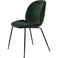 Gubi Beetle Tuoli Black / Dandy - Tuolit Sametti Emerald Green - 10041495
