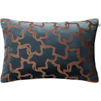 Chhatwal & Jonsson Chand tyynyliina 40x60 cm Sea blue-cognac