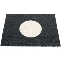 Pappelina Vera One Matto 70x90 Cm Black/vanilla - Muovimatot Pvc Musta - VEX709