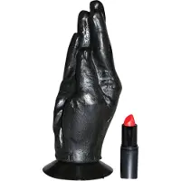 Mister B All Black Otto Fistauskäsi Imukupilla 20 cm - Black