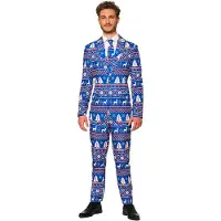 Suitmeister Christmas Blue Nordic Puku - X-Large