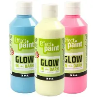 Creotime Glow in the Dark - Paint 250 ml - Light Blue (34930)