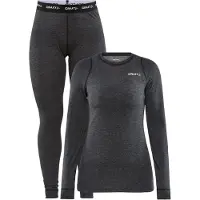 Craft Women's Core Wool Merino Set Black Melange Kerrasto setit L