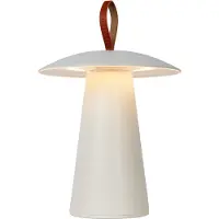 Lucide La Donna LED ladattava pöytävalaisin, valkoinen, alumiini, himmennettävä Donna,, Valkoinen/opaali, Olohuone/ruokailutila, Alumiini, Moderni