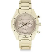Kapten & Son Analoginen kello 'Rise Small Light Gold Cream Steel' kulta / musta