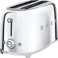Smeg 50's Style leivänpaahdin 4x2 viipaletta small Kromi