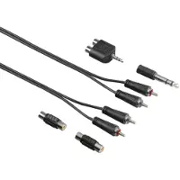 Hama RCA Connection Kit 2x RCA suojattu -audiokaapeli, 2,5 m, musta, 5 kpl