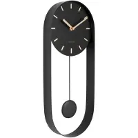 Karlsson Wall Clock Pendulum Charm - Black - 32.5X20X5CM