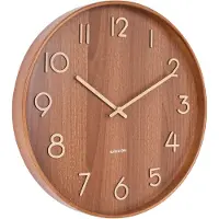 Karlsson Wall Clock Pure Large Dark Basswood - Brown - Ø60CM