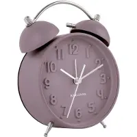 Karlsson Alarm Clock Iconic Matt Black - Green - Ø15CM