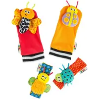 Lamaze Gardenbug Wrist Rattle Set rannelelu / lelusukka