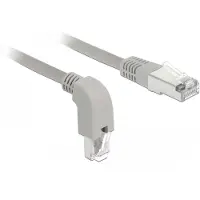 DeLOCK Network cable RJ45 Cat.6A S/FTP downwards angled/straight 1m