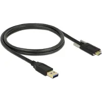 DeLOCK – SuperSpeed USB 10 Gbps (USB 3.2 Gen 2) Cable Type-A male to USB Type-C male 1m black (83718)