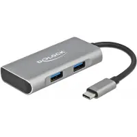 DeLOCK External USB 3.2 Gen 2 USB Type-C Hub 2 x USBA and 2 x USBC