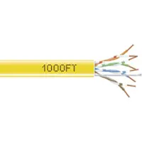 Black Box GIGABASE CAT5E 350-MHZ SOLID ETHERNET BULK CABLE - UNSHIELDED (UTP), CMR PVC, YELLOW, 1000-FT. (304.8-M) PULL-BOX (EYN855A-PB-1000)