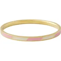 Design Letters Striped Candy Bangle - Pink - ONE SIZE