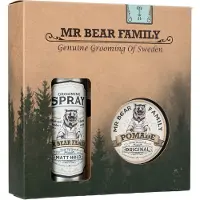 Mr Bear Family Kit Spray & Pomade Sweetwood