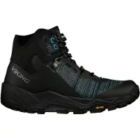 Viking Footwear Unisex Cerra Rolling Mid Gore-Tex Black/Aqua Vaelluskengät 37