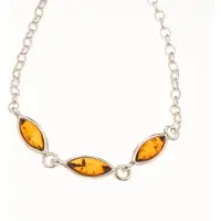 Silver Bar 8555 Kolme Amber rannekoru