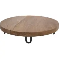 Excellent Housewares Puinen tarjotin metallijaloilla ruoan ja välipalojen tarjoiluun