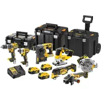 DeWalt Työkalusarja DCK755P3T-QW (DCD796 + DCF887 + DCH273 + DCG405 + DCS570 + DCS334 + DCS355); 18 V; 3x5,0 Ah akku