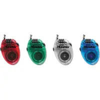 Master Lock Retractable 3 Digit Lock 4 Units Kabelschloss