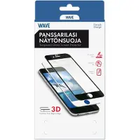 Wave FULL COVER 3D PANSSARILASI APPLE IPHONE 11 PRO MAX / XS MAX, MUSTA KEHYS LASI, -IPXSMAX-3D-LASI-B